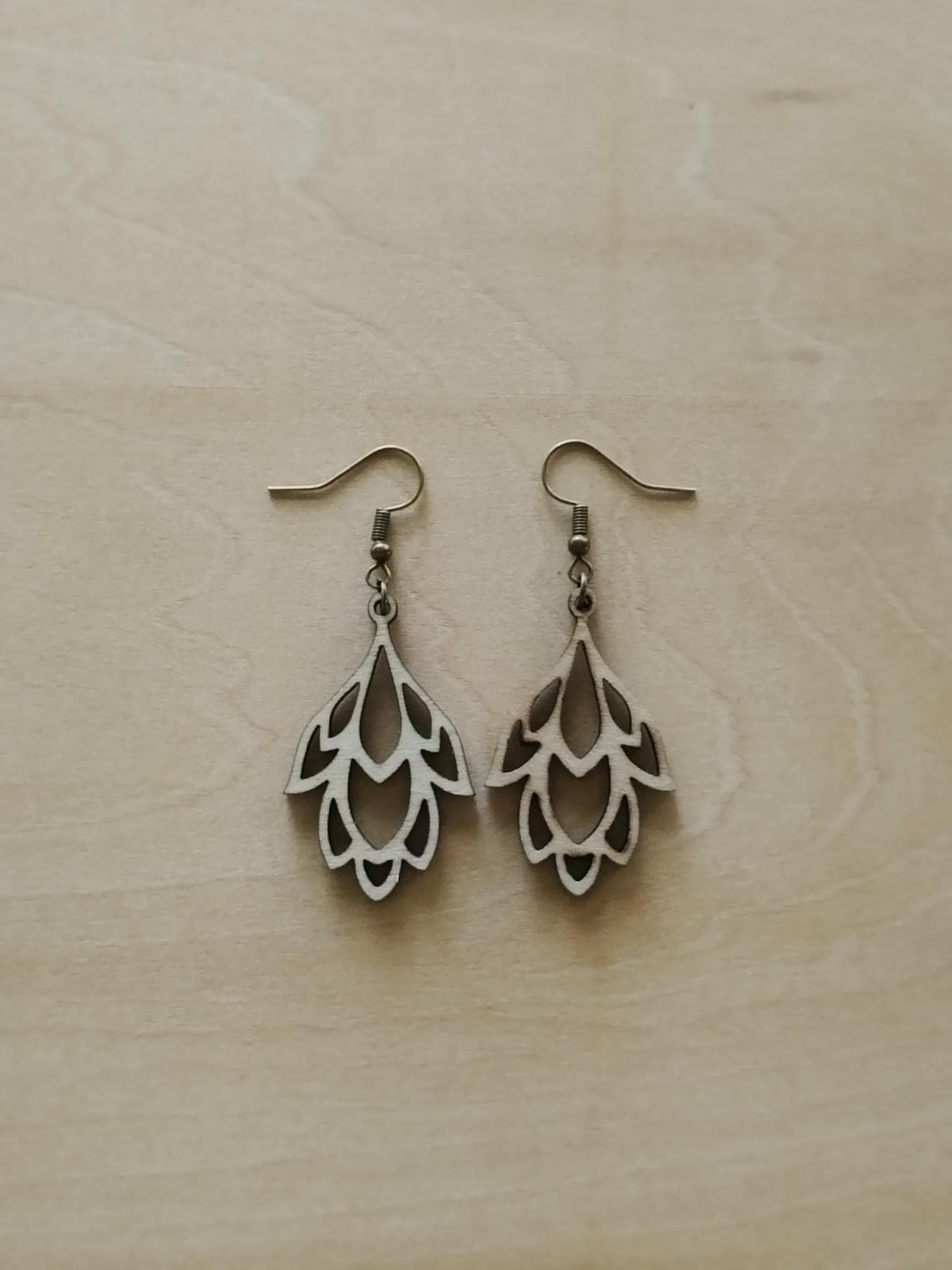 Boucles d’oreilles Larmes de bois
