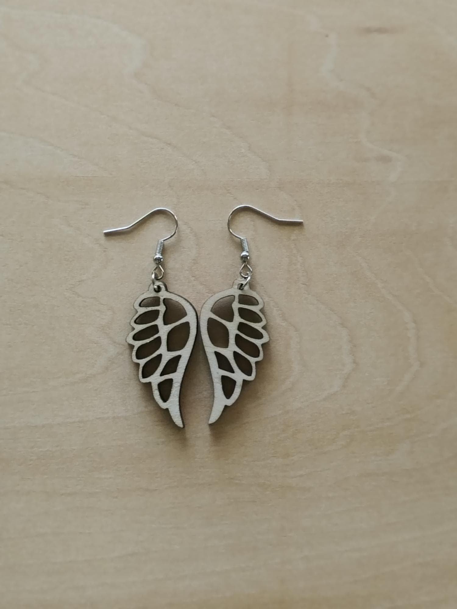 Boucles d’oreilles Ailes boisées