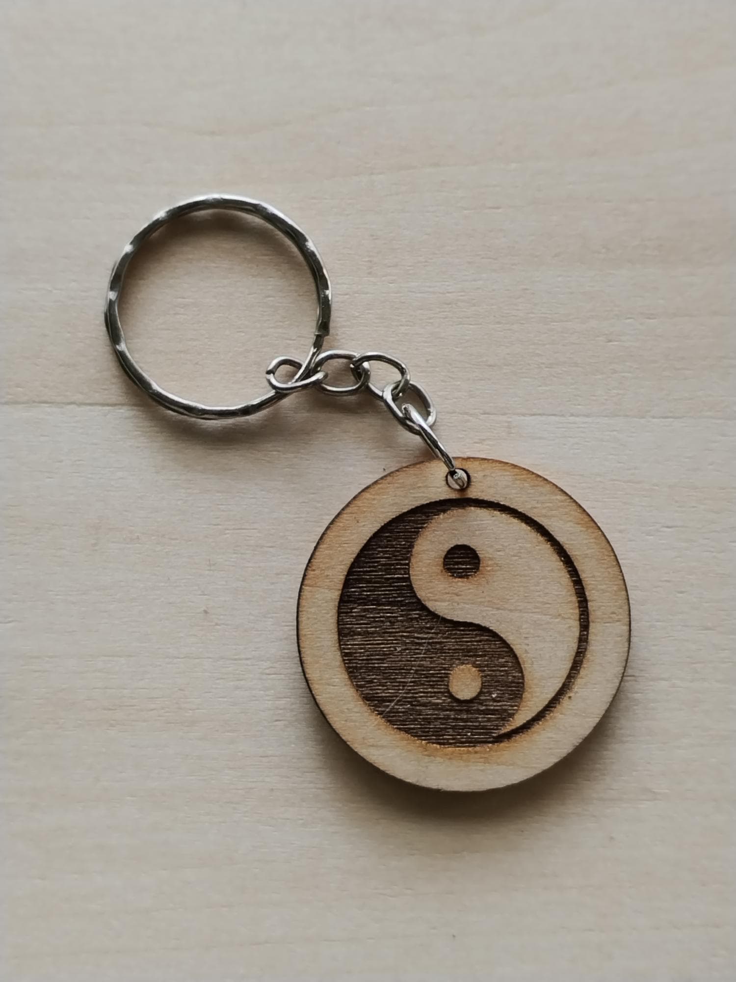 Porte-clés rond Yin-Yang