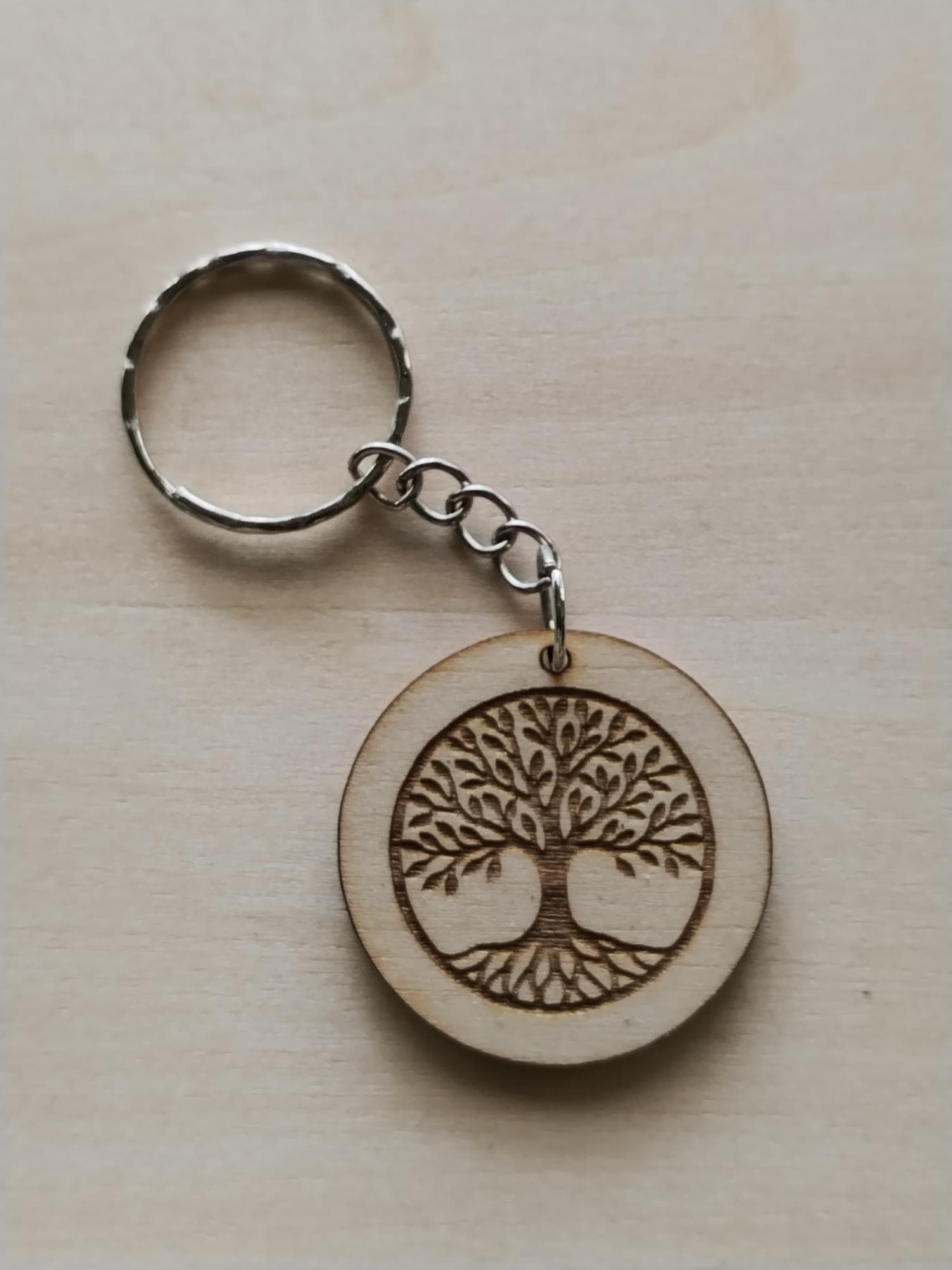 Porte-clés rond Arbre de vie