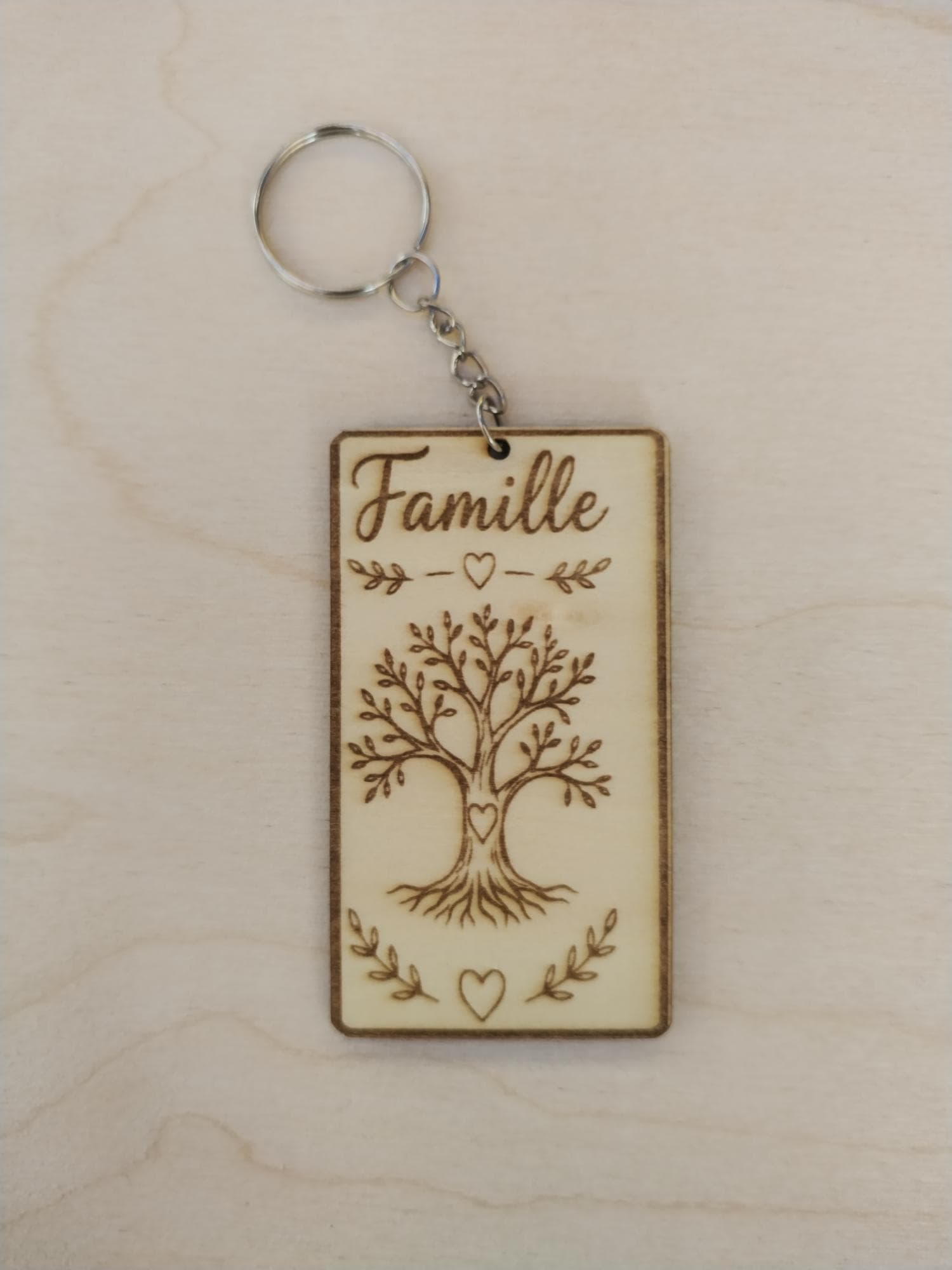 Porte-clés rectangulaire Famille