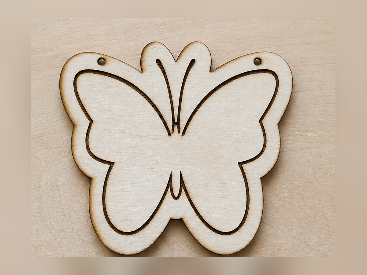 Plaque prénom décorative - Papillon